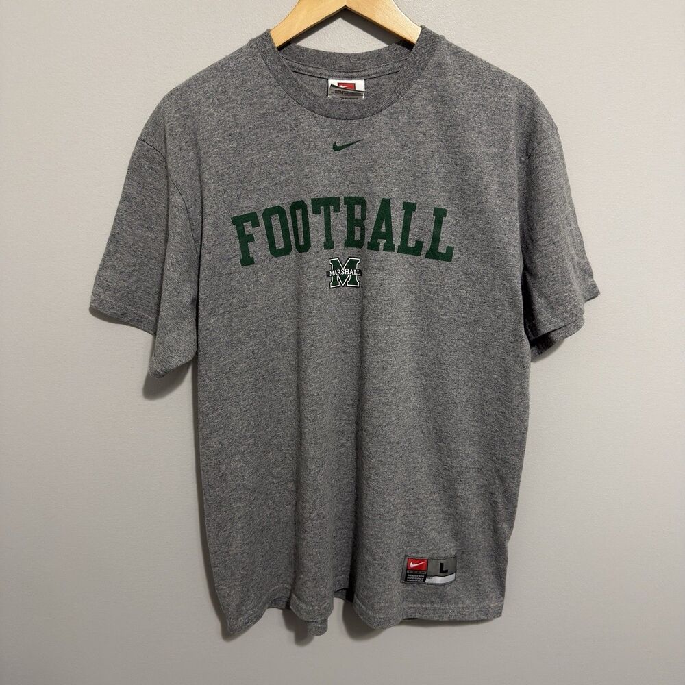 VTG 90s Marshall The Herd Football Nike Team Center Swoosh Large T-Shirt